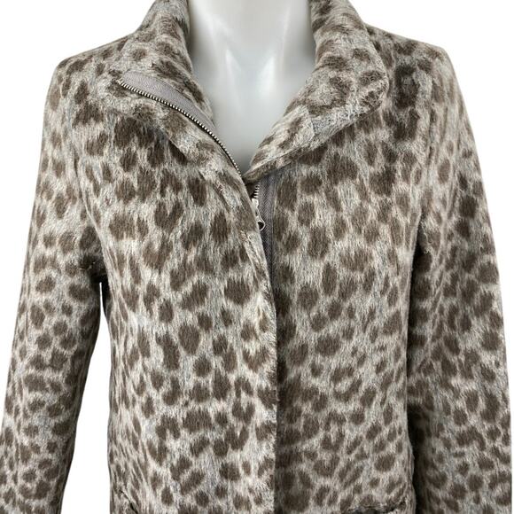Old Navy Women's Beige Gray Leopard Soft-Brushed Cardigan Coat Jacket Size XS - Picture 5 of 7